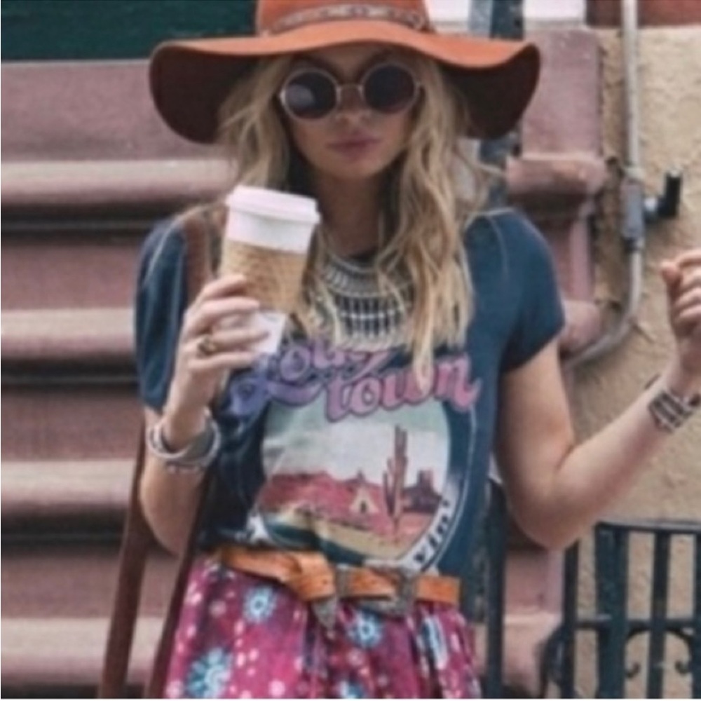 Spell Vintage Folktown Tee in Charcoal size medium - Picture 4 of 12